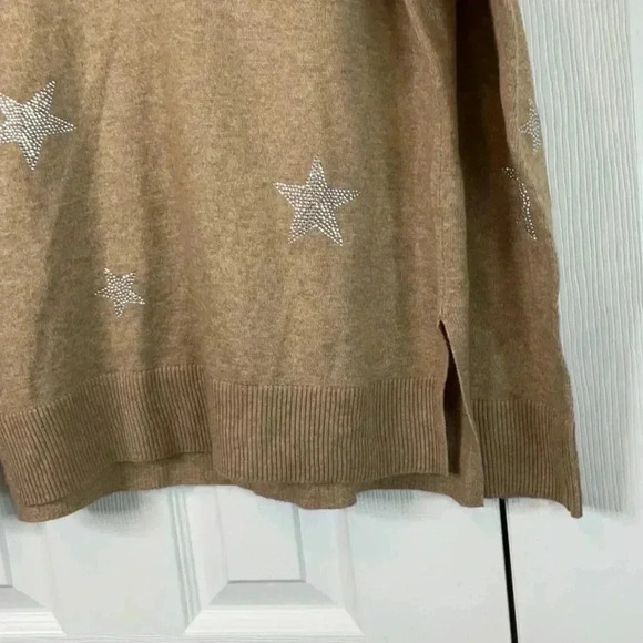 Knox Rose Women's V-Neck Pullover Sweater Tan Size S - Picture 3 of 9